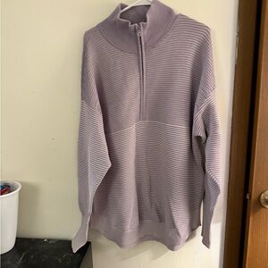 Aerie Lavender Ribbed Cowl Neck Sweater